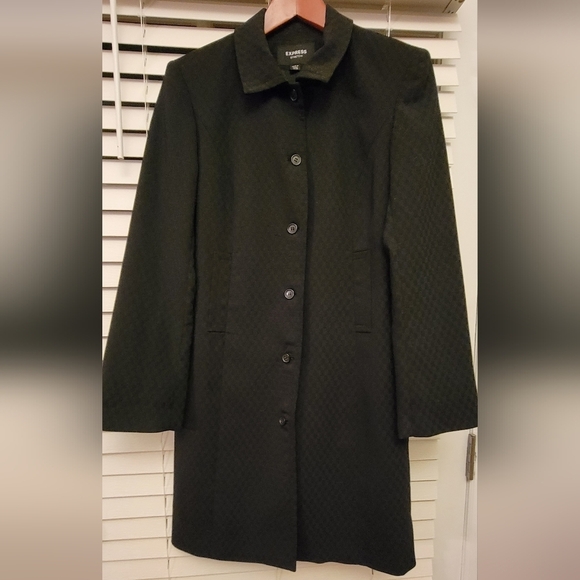 Limited Express Women's Checkered Trench Coat - Picture 1 of 7